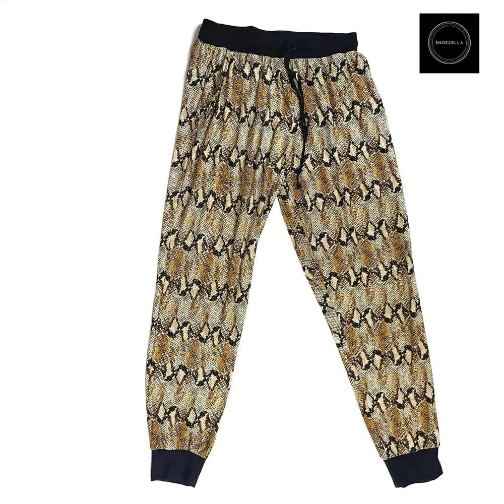 Connection 18 Elastic Waist Pant Brown Snakeskin